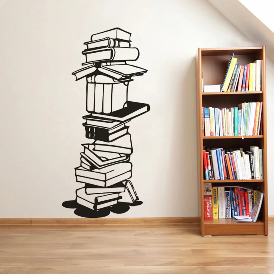 Виниловая наклейка на стену для книг чтения декор библиотеки и школы виниловый