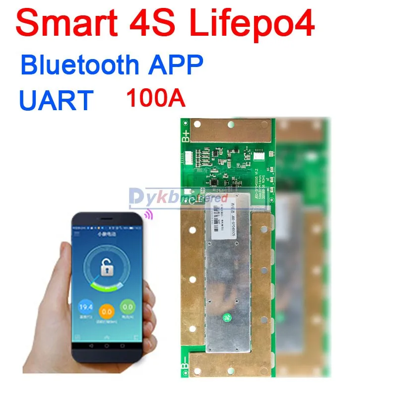 Смарт 4S 12 В 100A Lifepo4 литий-железо фосфат BMS плата защиты батареи w баланс Bluetooth