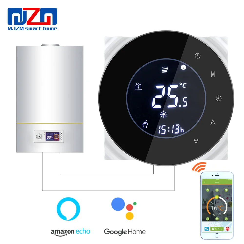 Цифровой термостат для котла MJZM цифровой регулятор температуры подходит Google Home