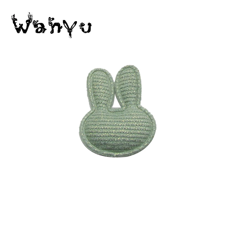 60pcs Hot Stamping Cloth Rabbit Padded Patches Appliques For Clothes Sewing Supplies DIY Decoration | Дом и сад