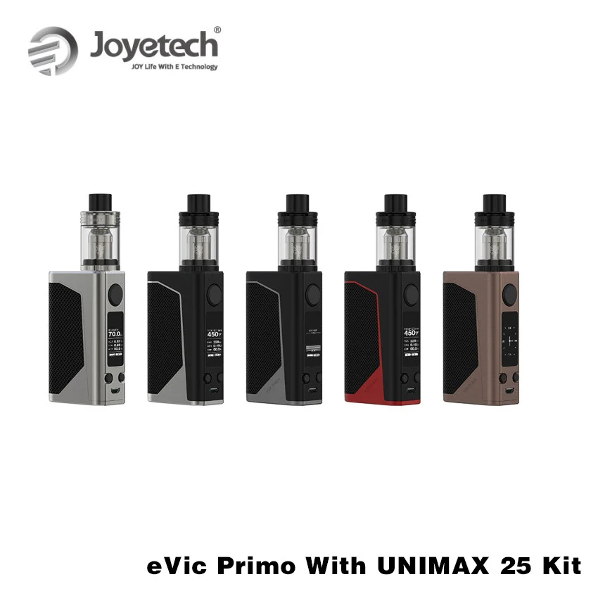 100% оригинальный комплект Joyetech eVic Primo с UNIMAX 25 Vape Kit 200 Вт TC Box Mod cacuq e для сигарет power by