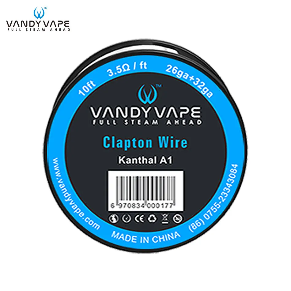 Оригинальный Vandy vape Clapton KA1 провод 26ga + 32ga 10ft против Vandyvape Superfine MTL плавленый Ni80 для