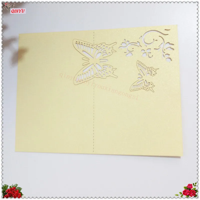 10/50 шт./лот бабочка Лазерная резка Свадебная вечеринка стол имя карты сидение