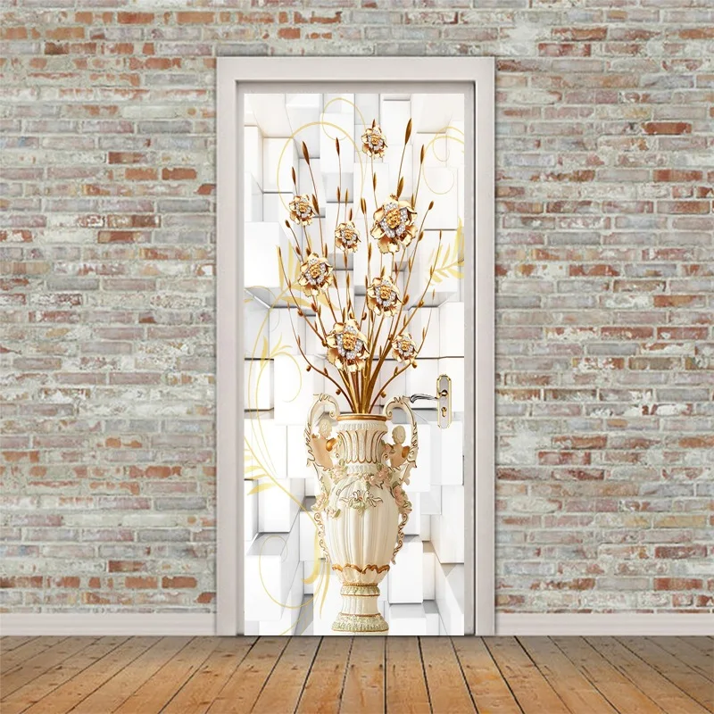 Door Stickers Прямая поставка 3D английские буквы наклейка на дверь для гостиной спальни DIY ПВХ самоклеющиеся обои водонепроницаемый Фреска Наклейка - Цвет: Door Stickers