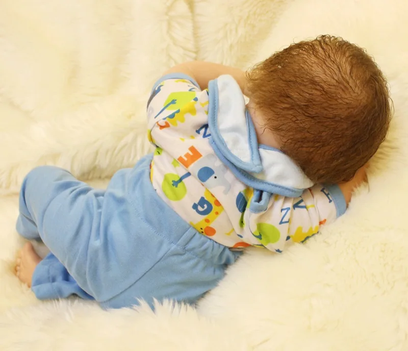 45 см 18 дюймов Bebe куклы Reborn Реалистичного Baby Doll младенцев реборн один глаз открыть закрытые для детский день рождения Рождественский подарок juguetes