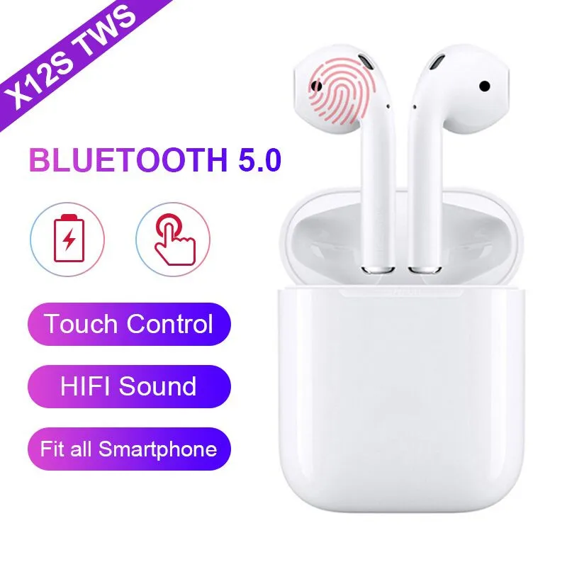 X12S TWS bluetooth гарнитура 5 0 беспроводная сенсорная матовый цвет с popover dual pass