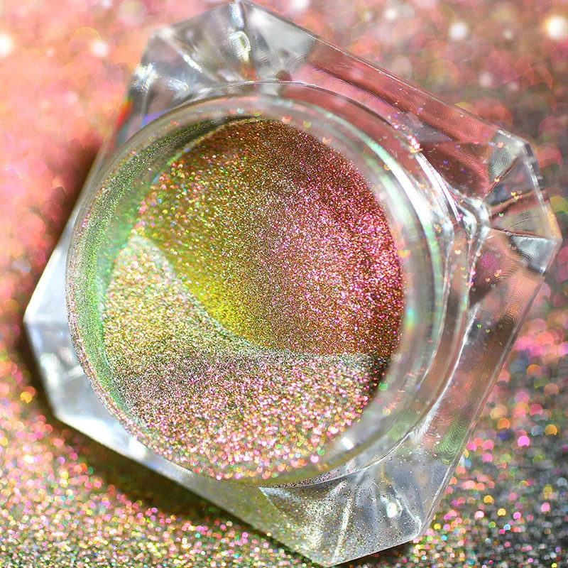 Голографический лазерный порошок Радужный лак для ногтей Хамелеон