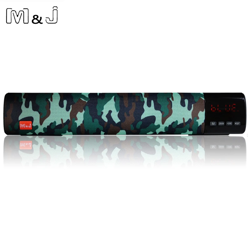M& J 10 Вт HIFI Портативный беспроводной Bluetooth динамик стерео Саундбар TF FM USB 3D объемный сабвуфер Колонка для компьютера ТВ телефона