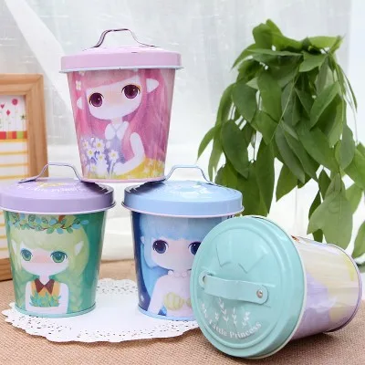 Бесплатная доставка BF050 модный Олово маленький барабан чайный ящик для хранения