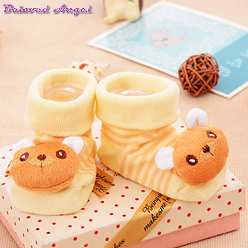 0-18M Kids Cute Socks Baby Cotton Cartoon Animal Newborns Sole Boot Slipper Child For Boy Girl Babies Sock Anti-slip Floor Wear | Детская