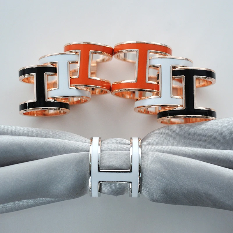 Пряжка для шарфа H образной формы RUNMEIFA пряжка шелкового из чистой латуни с лаком