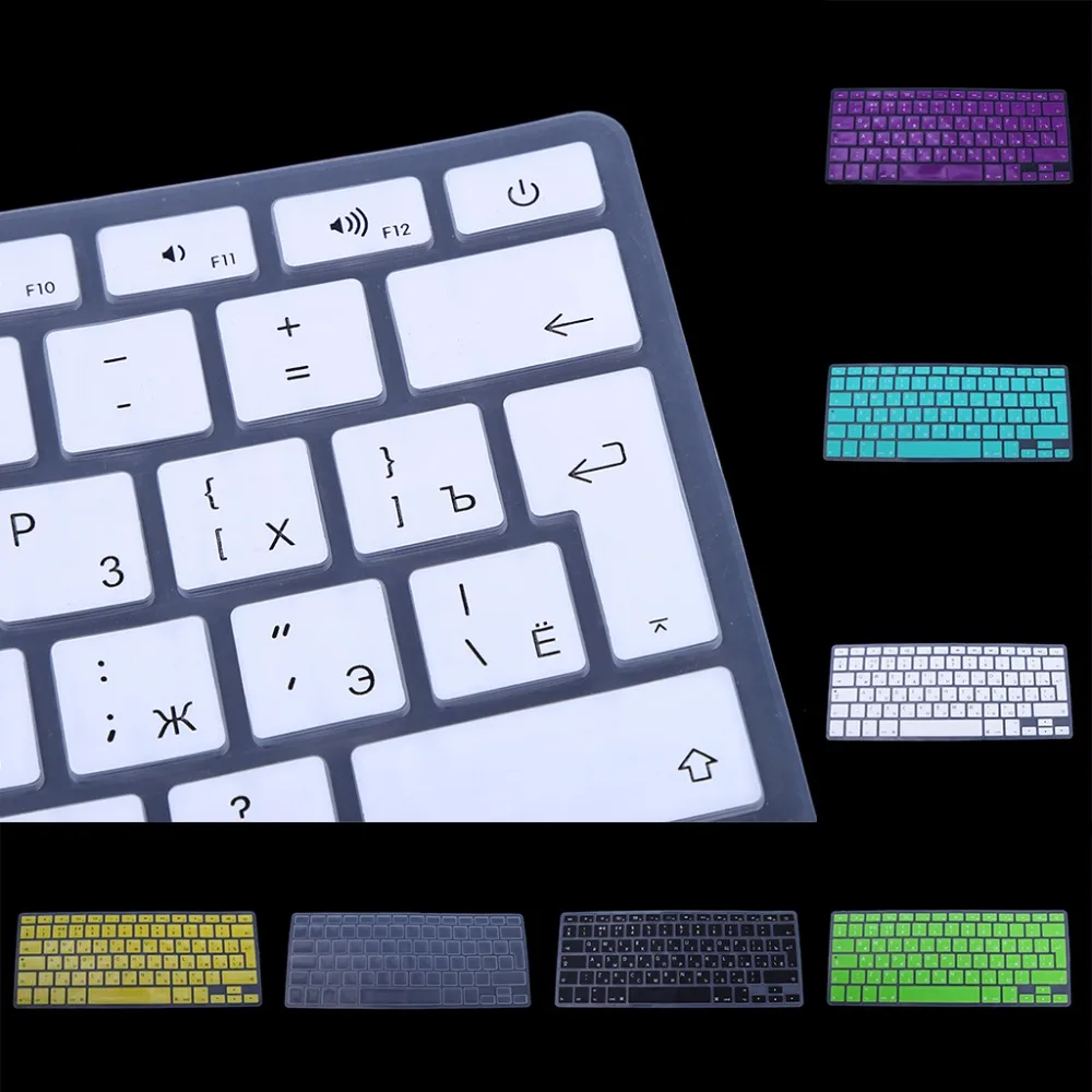 ЕС Версия русская Клавиатура силиконовый чехол для Apple Macbook Air Pro 13 15|Клавиатуры| |