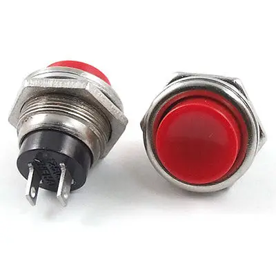 

3 Pcs AC 125V 3A SPST Normal Open Momentary Push Button Switch Red
