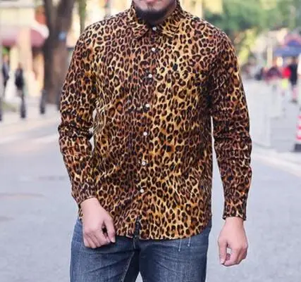 2XL 6XL 2018 Новая Летняя мужская одежда модная Свободная рубашка с длинным рукавом и