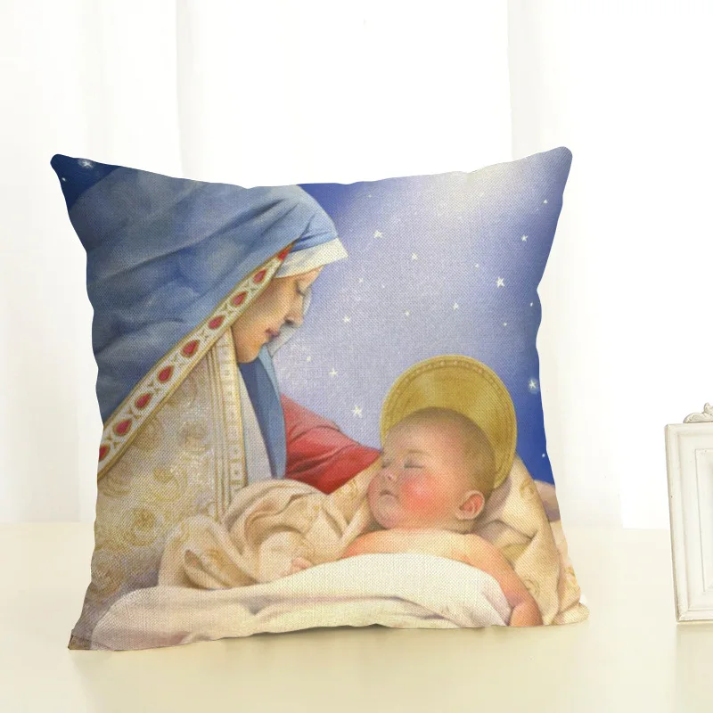 Новогодние рождественские украшения для дома Adornos De Navidad украшения дома аксессуары Замороженные натальные Подушка Navidad крышка Иисуса