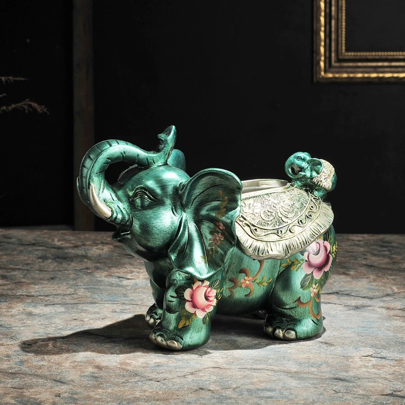 Тканевая коробка со слоном в стиле Континентальный ретро предметы интерьера для