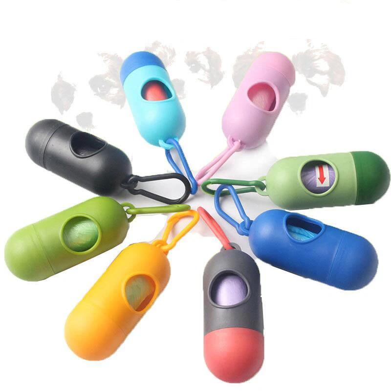 Пакеты для питомцев портативные мешки мусора с пластиковой коробкой в форме