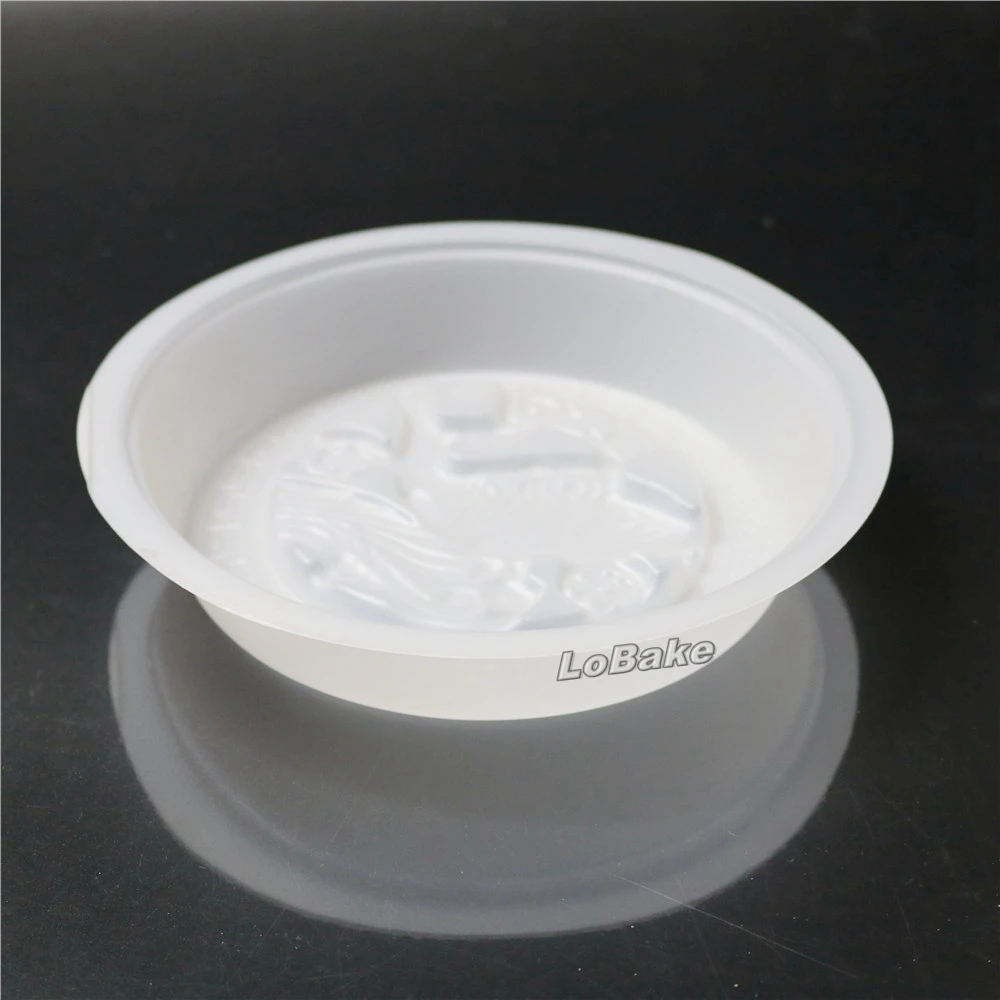 Большая форма чаши с рыбой и надписью JI XIANG RU YI shape PP пластиковая полупрозрачная