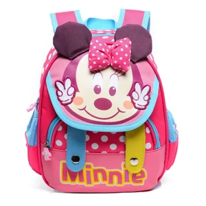 Minnie Disney рюкзак для девочек милый Минни детские сумки для книг для мальчиков детские Мультяшные рюкзаки для детского сада сумка из полиэстера подарок - Цвет: Minnie