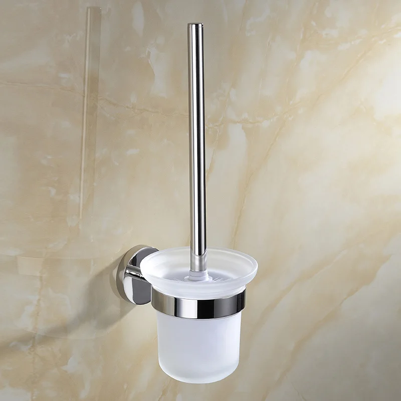 Toilet Brush Holder SUS 304, нержавеющая сталь, набор аксессуаров для ванной комнаты, хромированный полированный держатель для зубных щеток, держатель для бумаги, держатель для полотенец, аксессуары для ванной комнаты - Цвет: Toilet Brush Holder