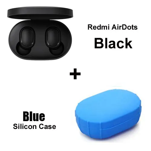 add blue case Оригинальные наушники Xiaomi Redmi TWS Bluetooth 5,0, стерео наушники с басами и микрофоном, беспроводные наушники с управлением ии - Цвет: add blue case