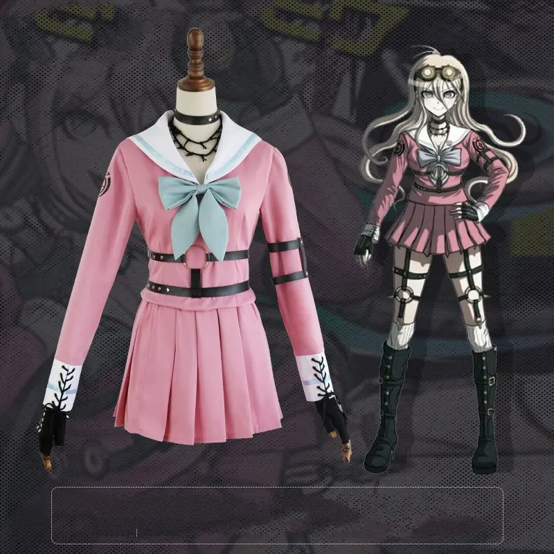 Амин Danganronpa V3 ирума Miu косплей костюм матроса на карнавал Хэллоуин Рождество