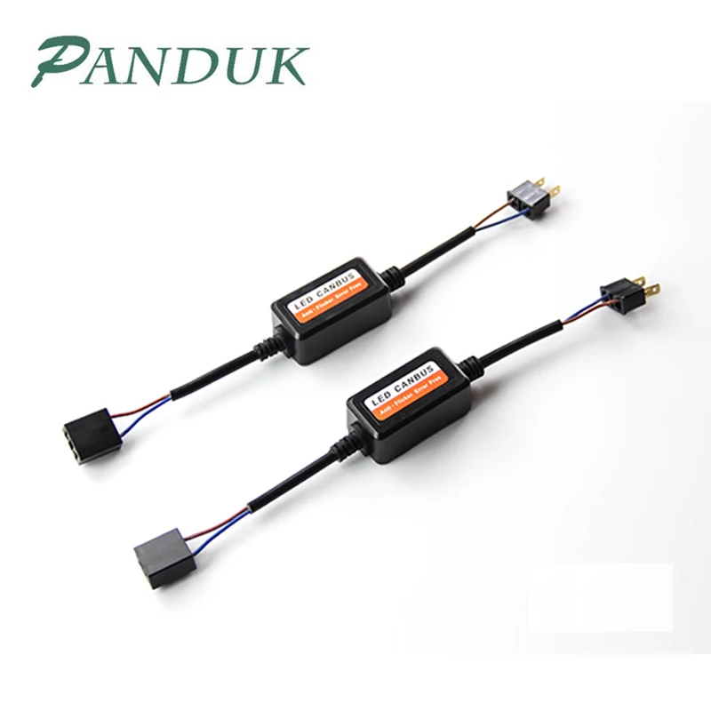 PANDUK 2 шт. H1 H11 H4 H7 светодиодный 9005 9006 Canbus автомобильный декодер фары адаптер для