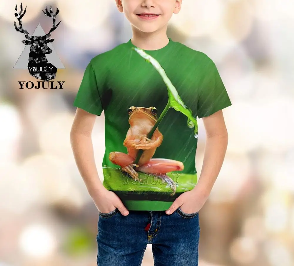 3 YOJULY/детская одежда с 3d принтом в виде лягушки для маленьких мальчиков и девочек-подростков детская футболка горячая Распродажа, модные футболки Modis с круглым вырезом, A252 - Цвет: 3