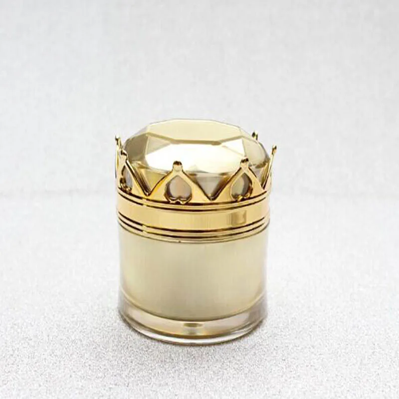 

20 мл Золотая Корона формы акриловых банок, пластиковый кувшин банка для крема для ухода за областью вокруг глаз, сущность гель увлажняющий ночной крем упаковка для косметики