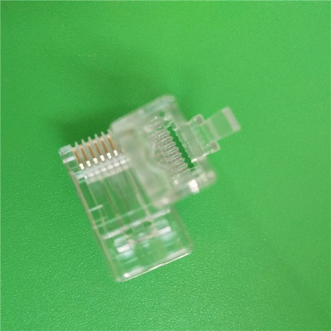 100 шт. CAT6 RJ 45 ethernet кабельный разъем 8P8C терминалы RJ45 разъем 8pin неэкранированный через отверстие модульные терминалы золотое покрытие