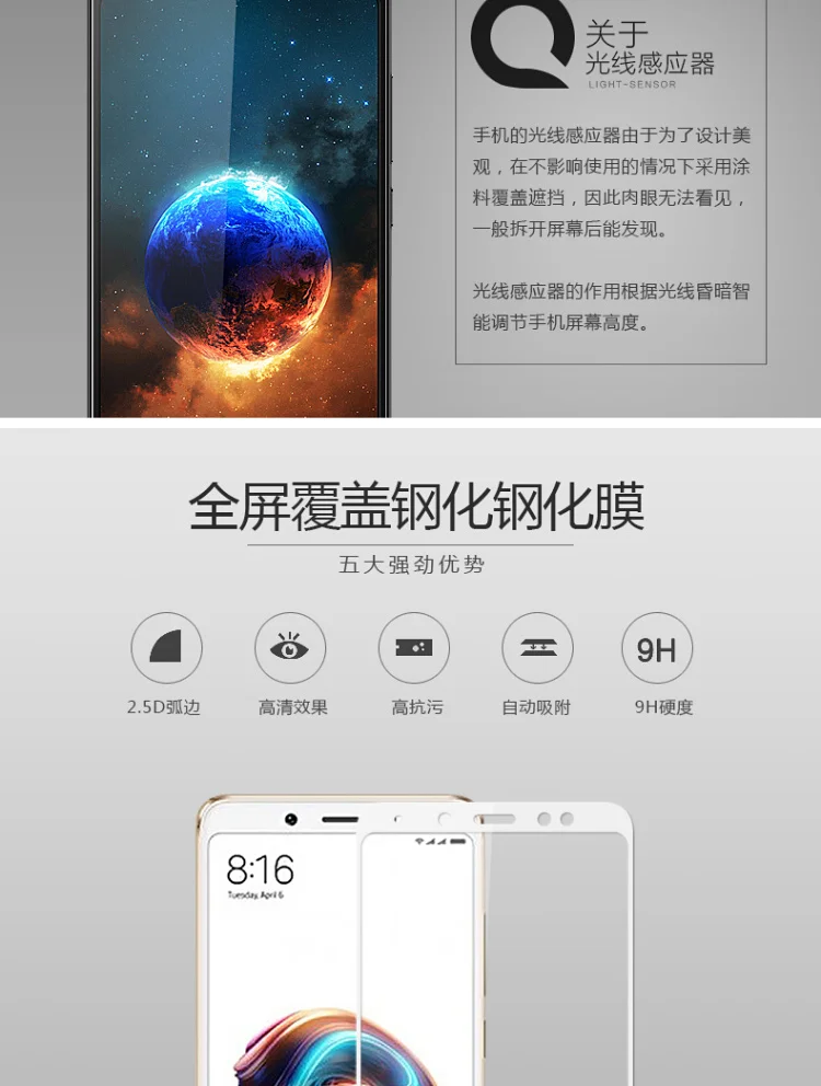Закаленное стекло для Xiaomi Redmi Note 5 4 GB 64 GB полное покрытие закаленное стекло протектор экрана для Xiaomi Redmi Note 5 3 GB 32 GB