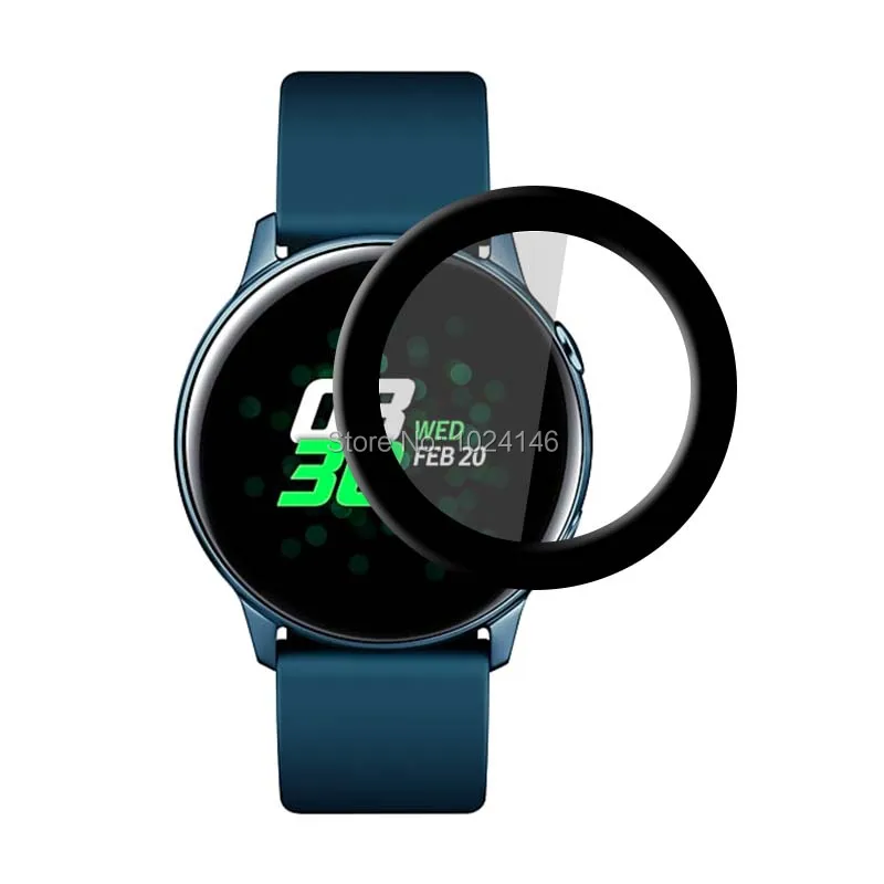 Для samsung Galaxy Watch Active R500 3D изогнутый Cambered полное покрытие мягкая ПЭТ пленка протектор экрана(не закаленное стекло