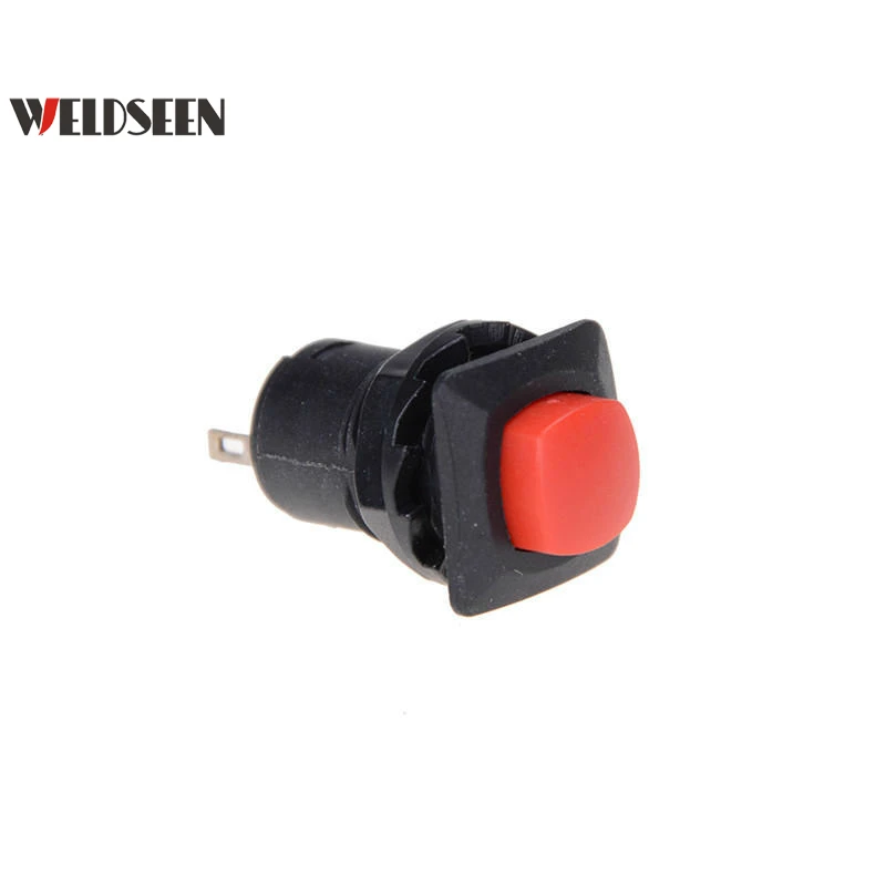 Круглый кнопочный переключатель 12 В низкопрофильный Мгновенный красный зеленый