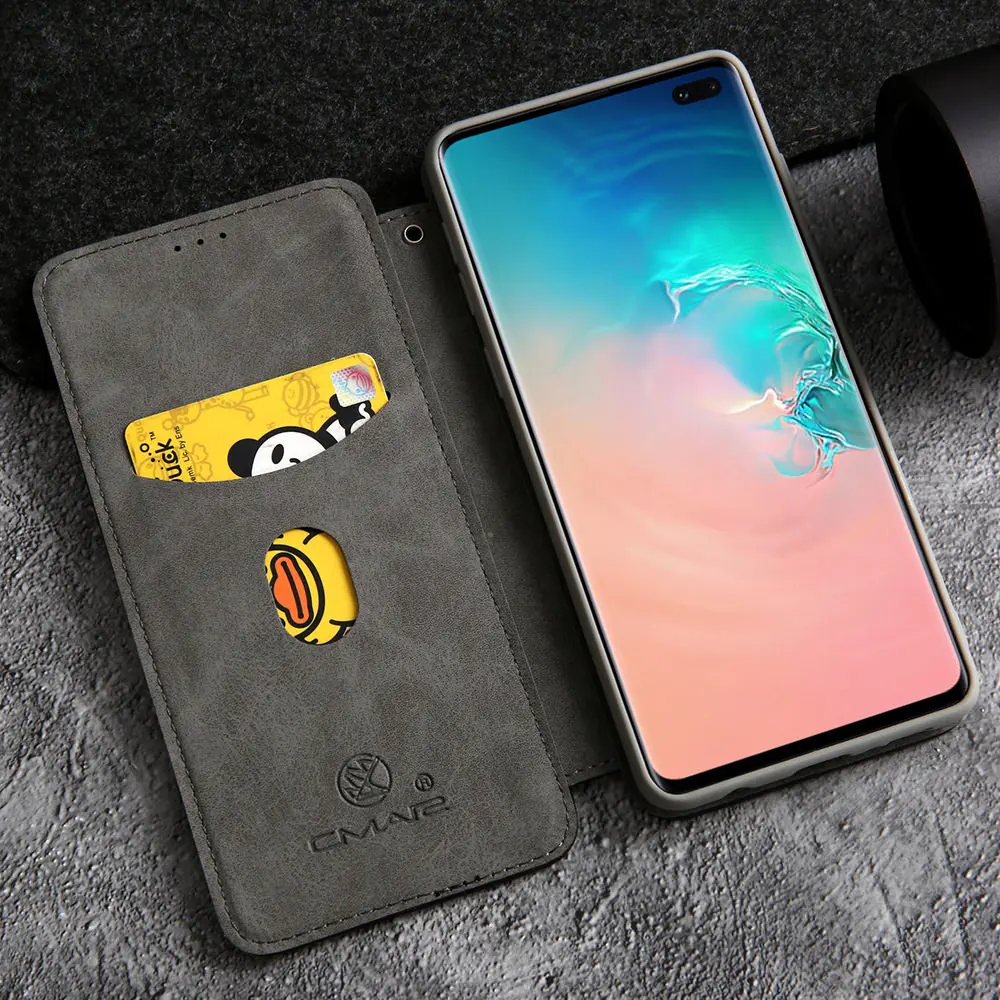 L-FADNUT Vintage Wallet Magnetic Phone Case For Samsung S10 5G Plus Stand Holder Popular Bumper High Protective PU Leather Cover |