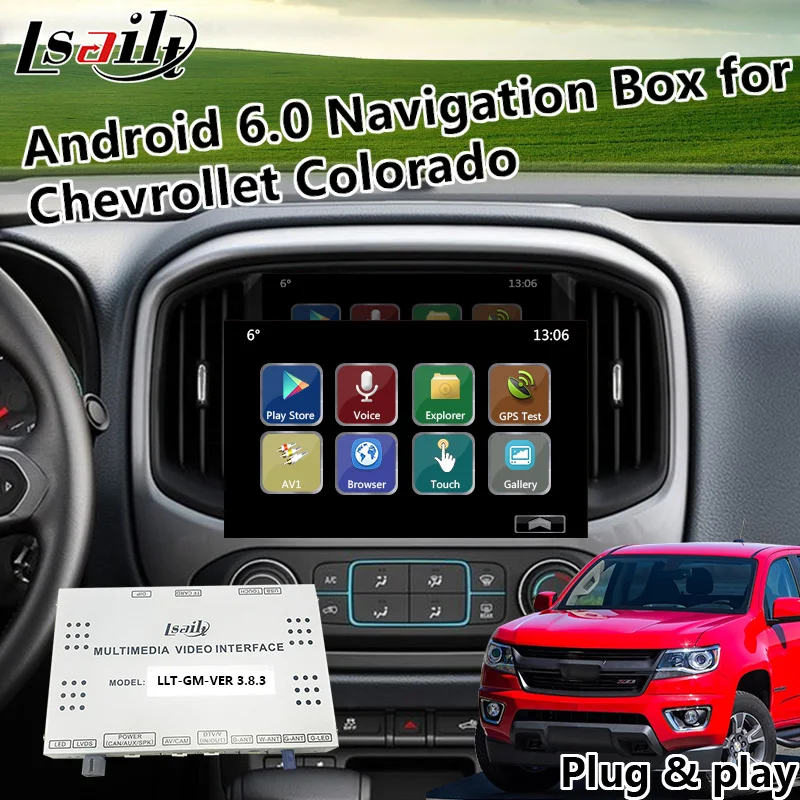 Lsailt CarPlay и GPS навигация для 2014 2018 Колорадо Camaro Silverado с YouTube Netflix Waze Tahoe|GPS транспорта| |