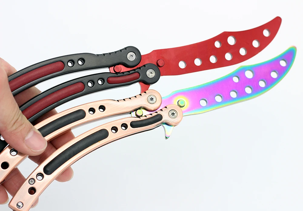 Удивительный CSGO нож бабочка счетчик игрушек игра удар игрушка balisong обучение складные ножи без острых тупой инструмент cs: go Косплей