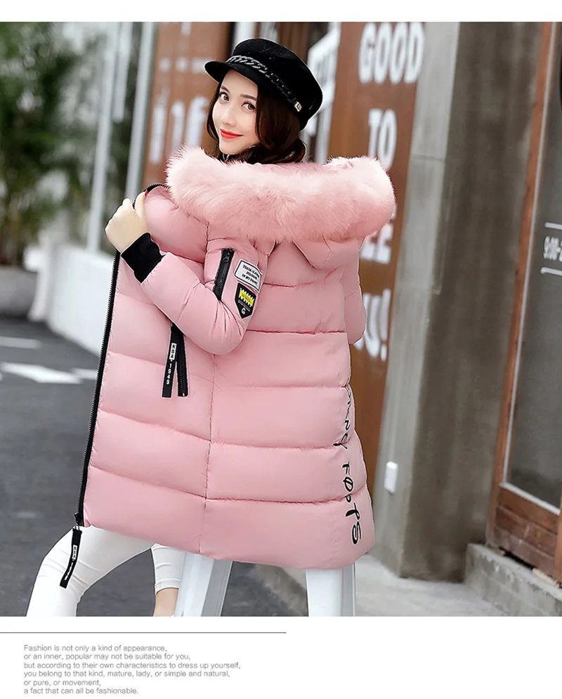 Зимняя женская куртка, женская модная однотонная парка на молнии, длинная куртка с капюшоном на утином пуху, женская тонкая верхняя одежда размера плюс