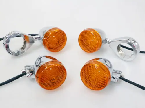 МОТОЦИКЛ хром/янтарный передний и задний 39 мм светодиодный указатель поворота