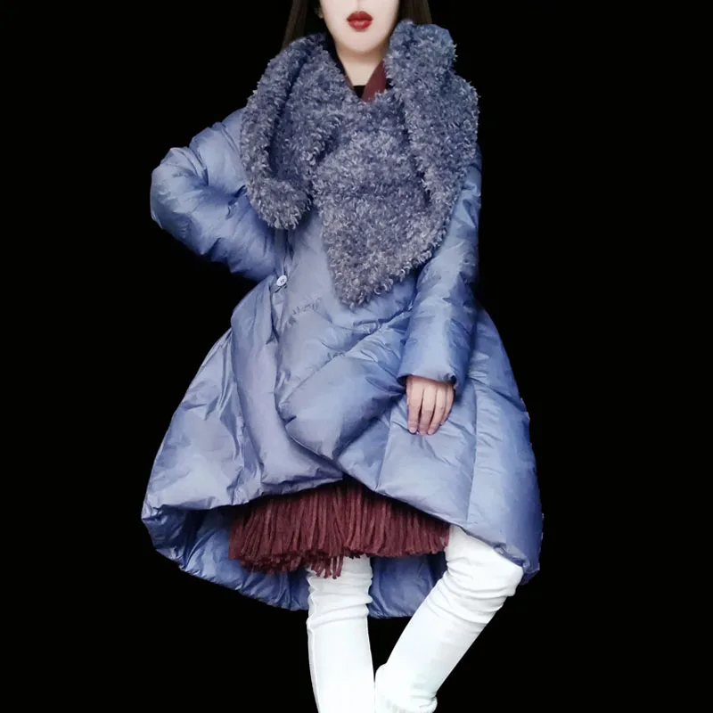 Российские женские новые свободные элегантные зимние пуховики размера плюс