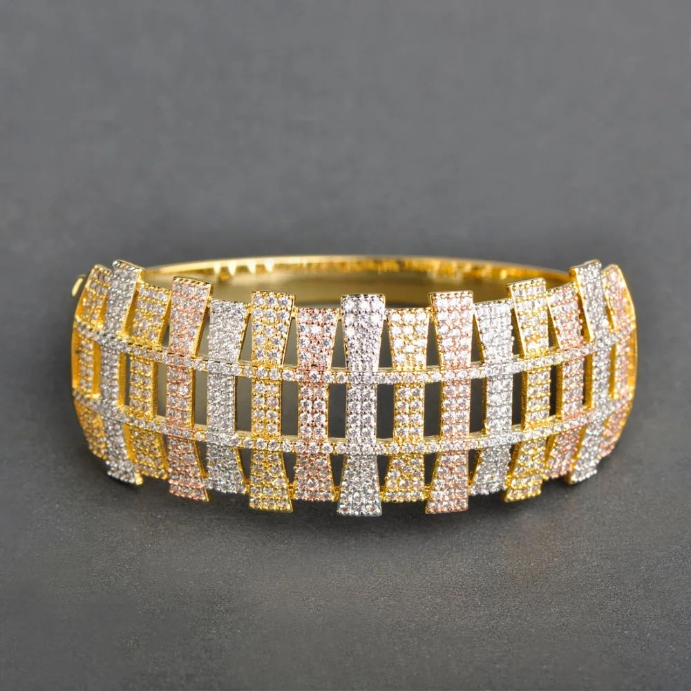 Набор ювелирных украшений Dazz из трех оттенков меди с полным покрытием Стразы для