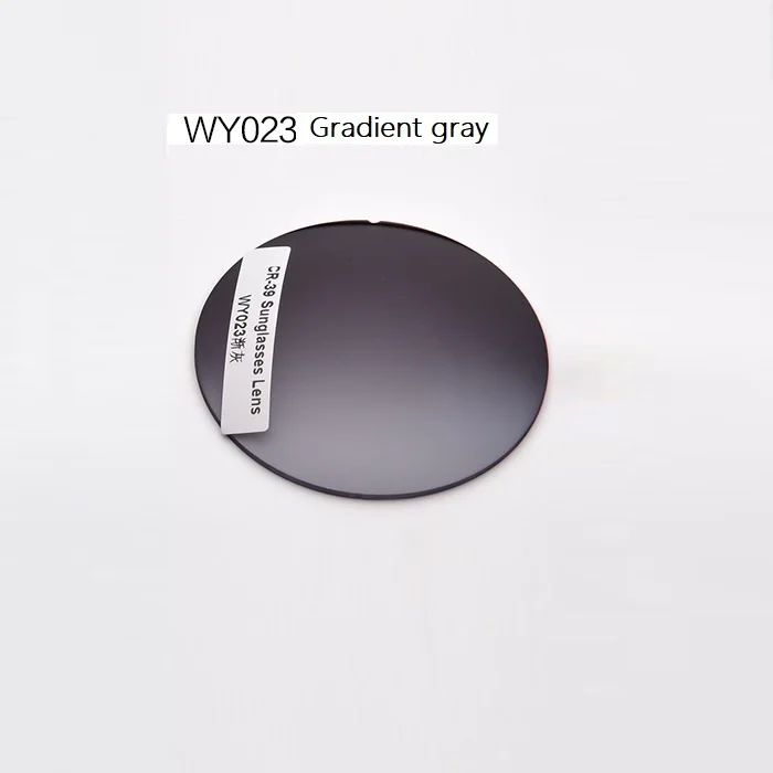 WY023 GRADIENT GRAY Близорукость тонированные градиентные линзы Окрашенные очки близорукость солнцезащитные очки лист цветной пленки смолы линзы по рецепту очки линзы - Цвет линз: WY023 GRADIENT GRAY