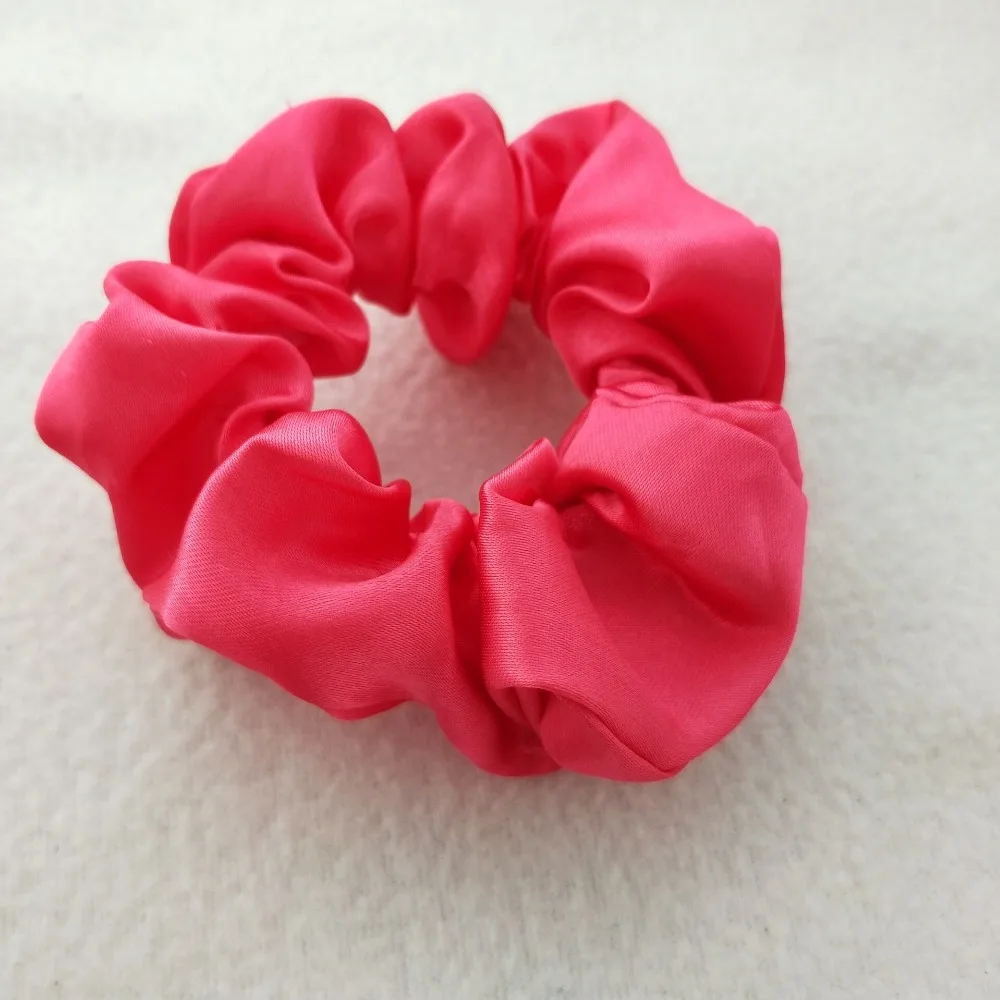 Women Elegant Satin Scrunchies solid Elastic Hair Bands for girls Accessories Ponytail Holder Tie Rubber Headband |