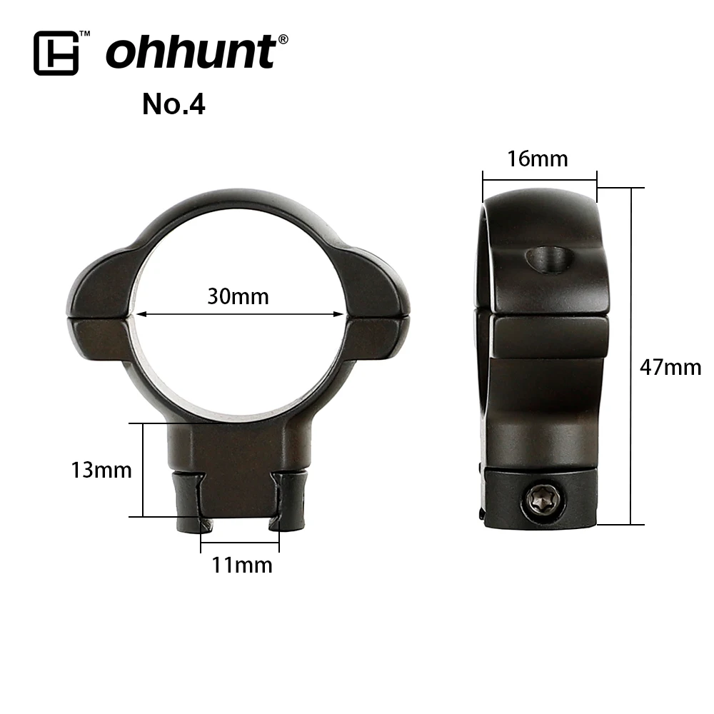 Ohhunt 2 Шт Тактические стальные кольца 1 дюймов 30 мм ласточкин хвост Пикатинни