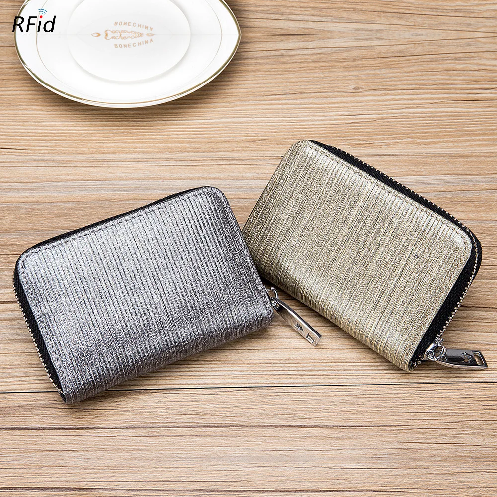 

WESTCREEK Brand Patent Leather RFID Blocking Women Fashion Credit Card Holder Men Business Card Holder Card Minimalist Wallet