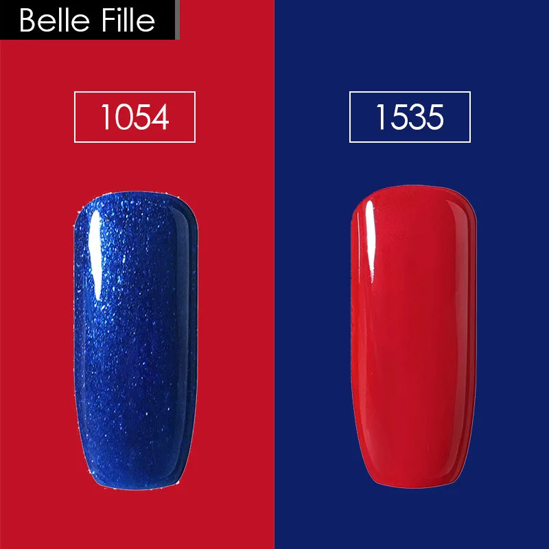 BELLE FILLE 10 мл Карамельный цвет серии 2 шт./лот УФ гель для ногтей Гель лак полировки
