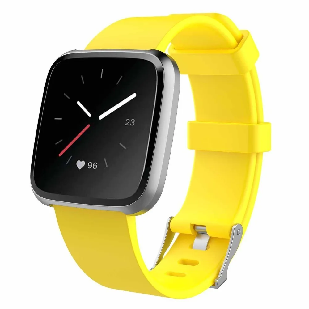Yellow Duszake ремешок для Fitbit Versa Lite ремешок для Fitbit Versa Edition Мягкая замена для силиконового ремешка Браслет для Fitbit Versa - Цвет: Yellow