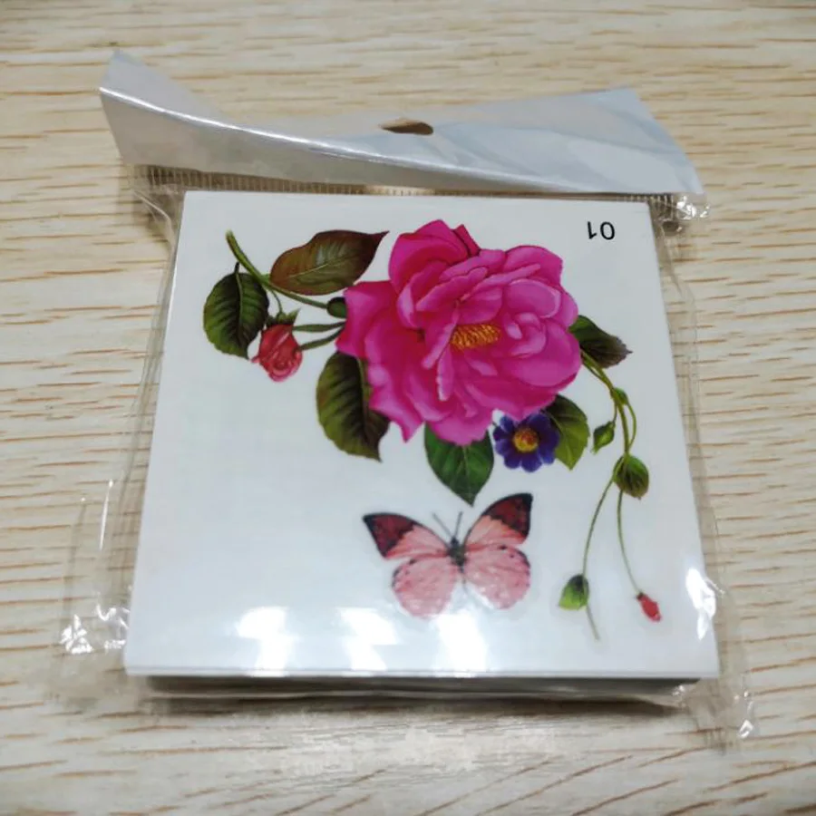 52 шт. временные татуировки Addfavor цветок роза Бабочка искусственные наклейки