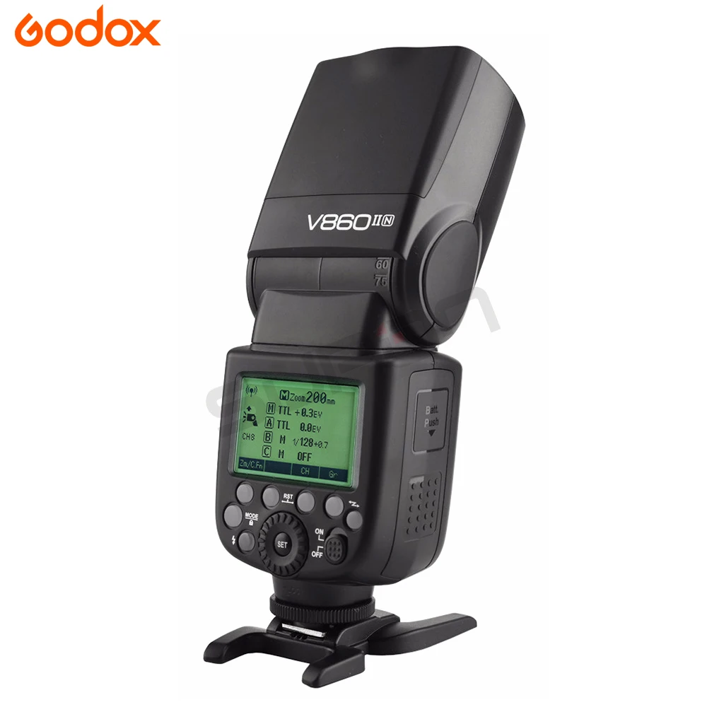 Вспышка Godox с литий ионным аккумулятором Speedlite 1/8000s GN60 i TTL HSS Xpro N триггер