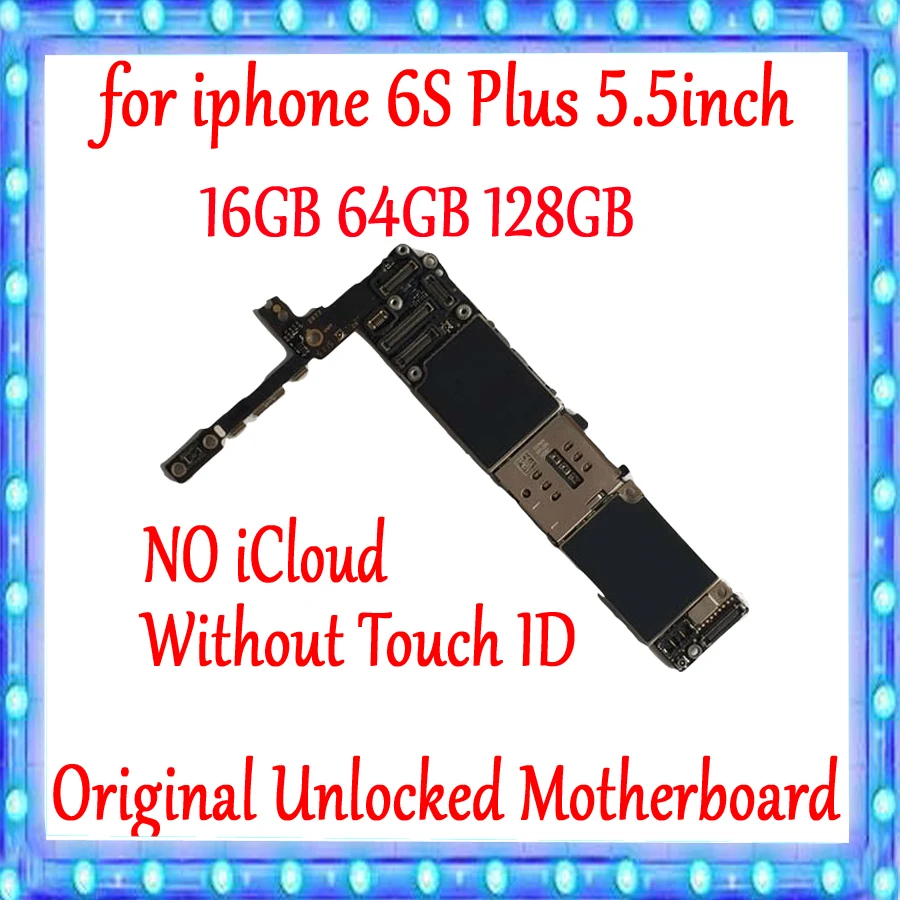 Материнская плата для iPhone 6S Plus 16 ГБ 64 128 материнская без Touch ID 100% протестирована |