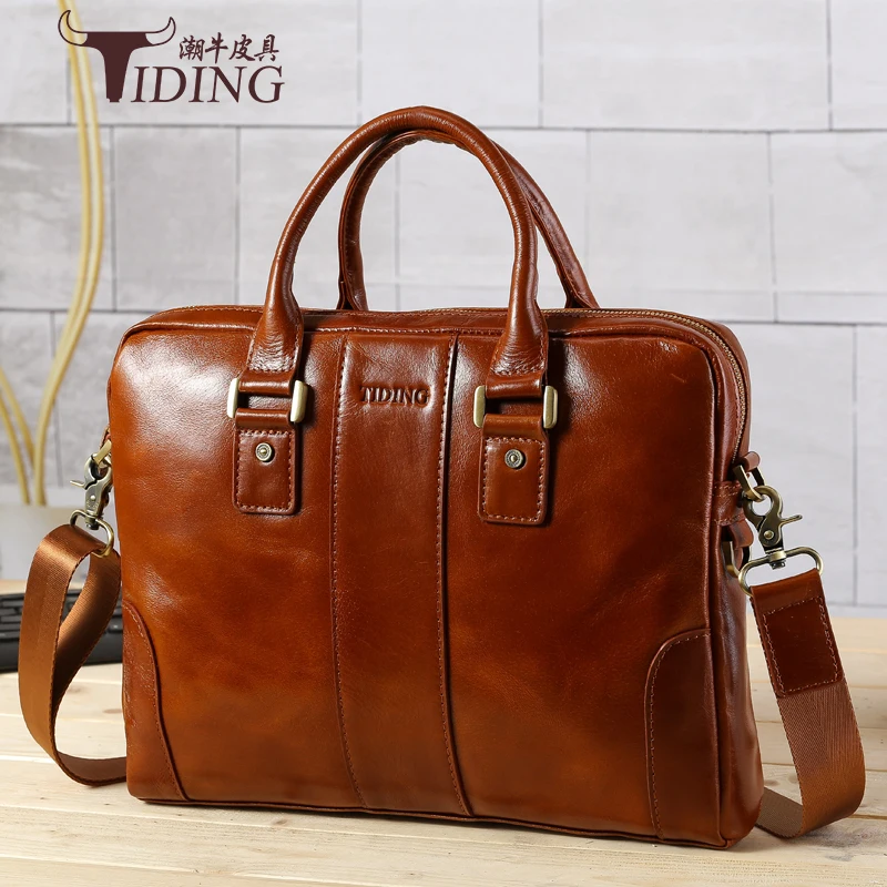 Мужские сумки из коровьей кожи новинка 2017 модные брендовые коричневые деловые